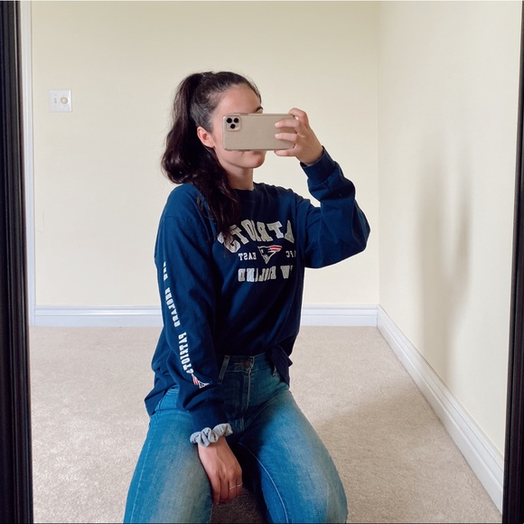 NFL New England Patriots Navy Long Sleeve Tee - Picture 3 of 8